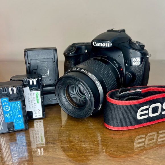 Canon Other - Canon EOS 60D Digital SLR Camera, Zoom Lens EF 80-200mm, 2-Batteries, Charger
